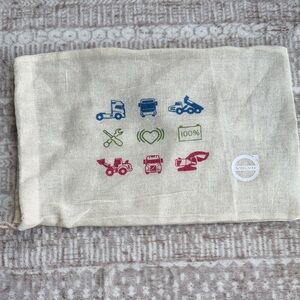 Volvo Beige Burlap Drawstring Pouch